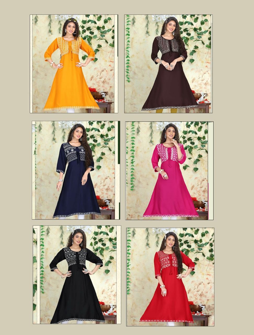 New Riyaa Tiya 1 Fancy Wea5r Designer Latest Embroidery Kurti Collection